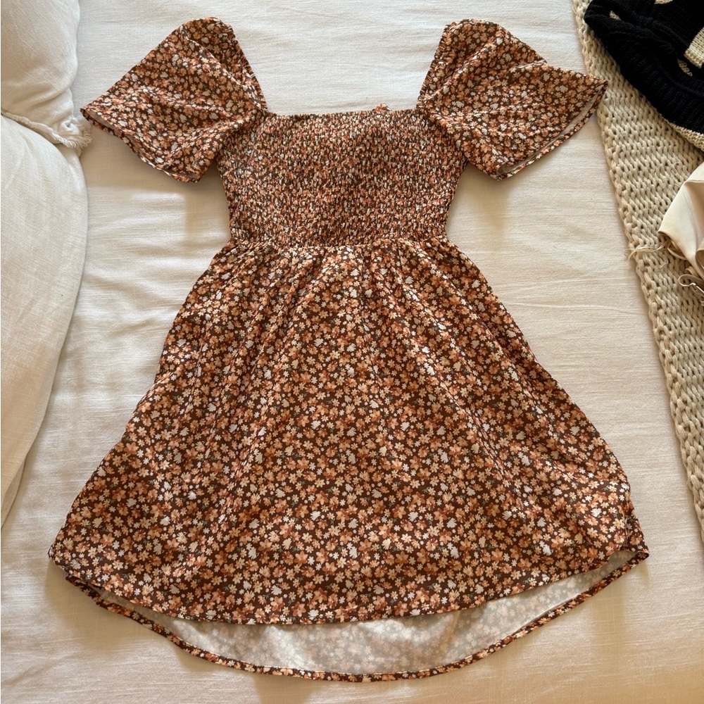 Princess Polly brown flower dress, size S | 6